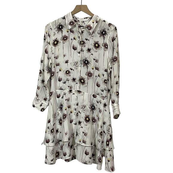 Equipment Natalia Floral Dress - White Floral - Medium - Picture 5 of 13